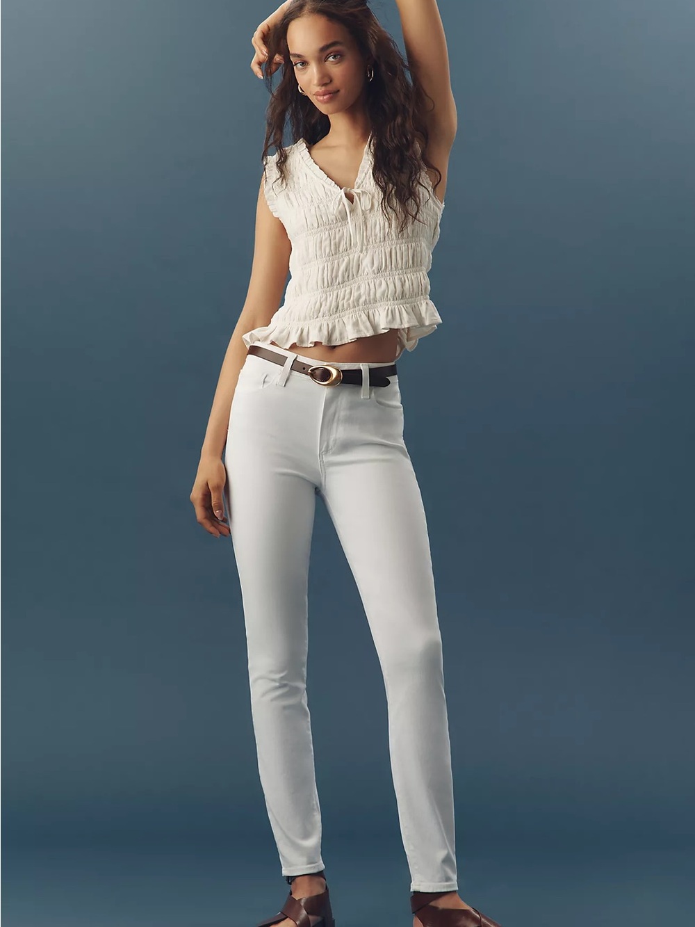 PAIGE White High-Rise Skinny Jeans — Women